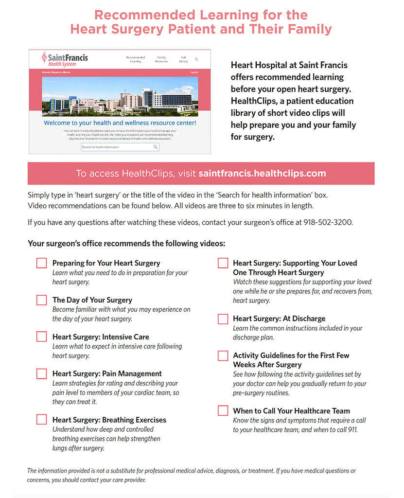  Layout of a marketing page for St. Francis Health System