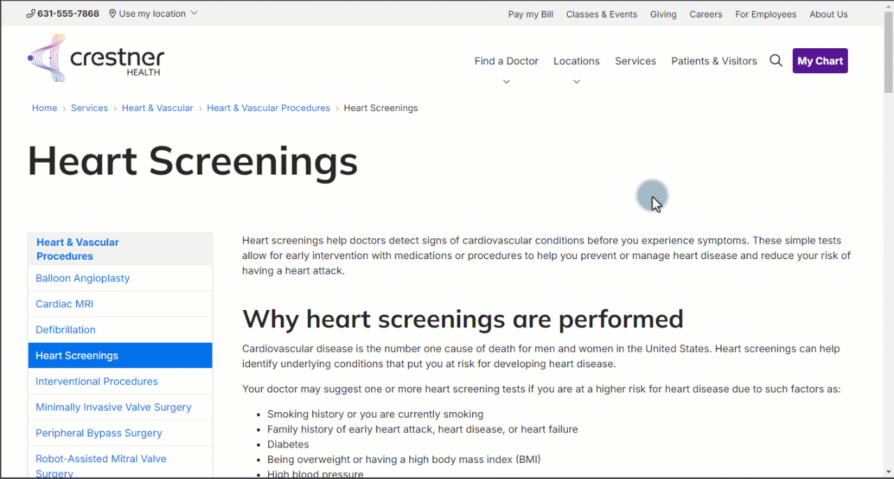 Demonstration showing an embedded HealthAdvisor Assessment on a webpage